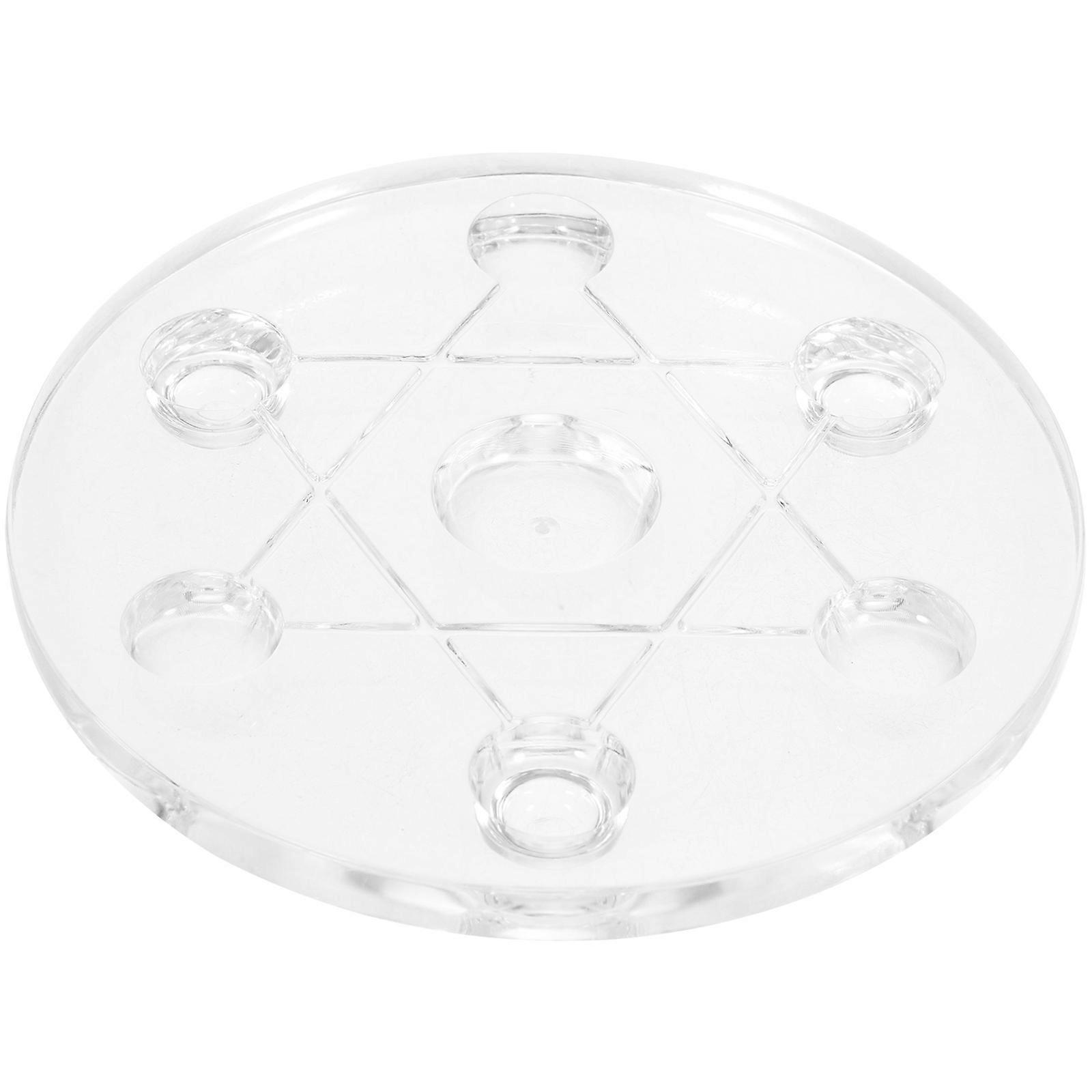 Seven-Star Array Acrylic Crystal Ball Stand for Display Transparent