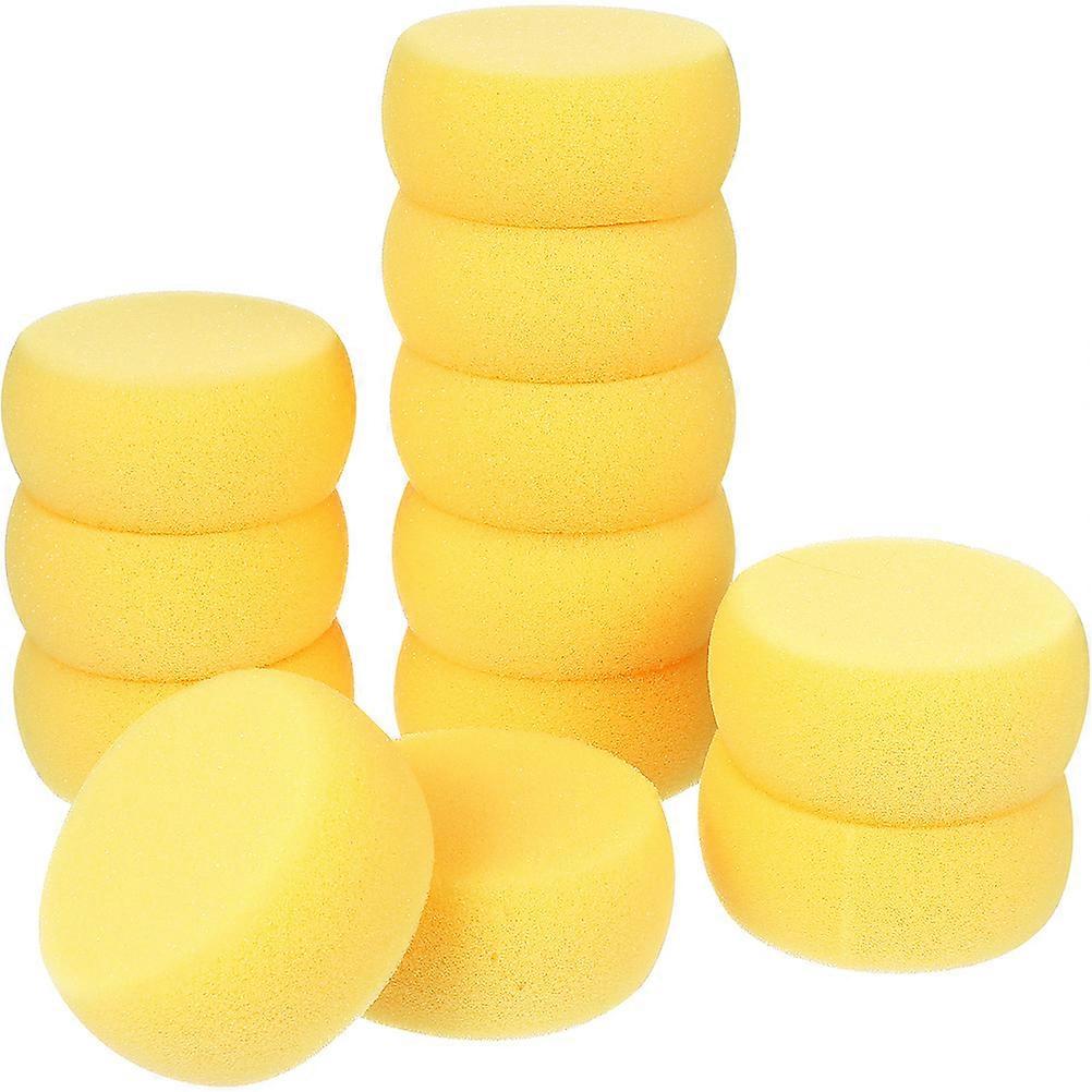 Face Cleansing Sponge Round Sponge for Makeup Removal 36Pcs Yellow