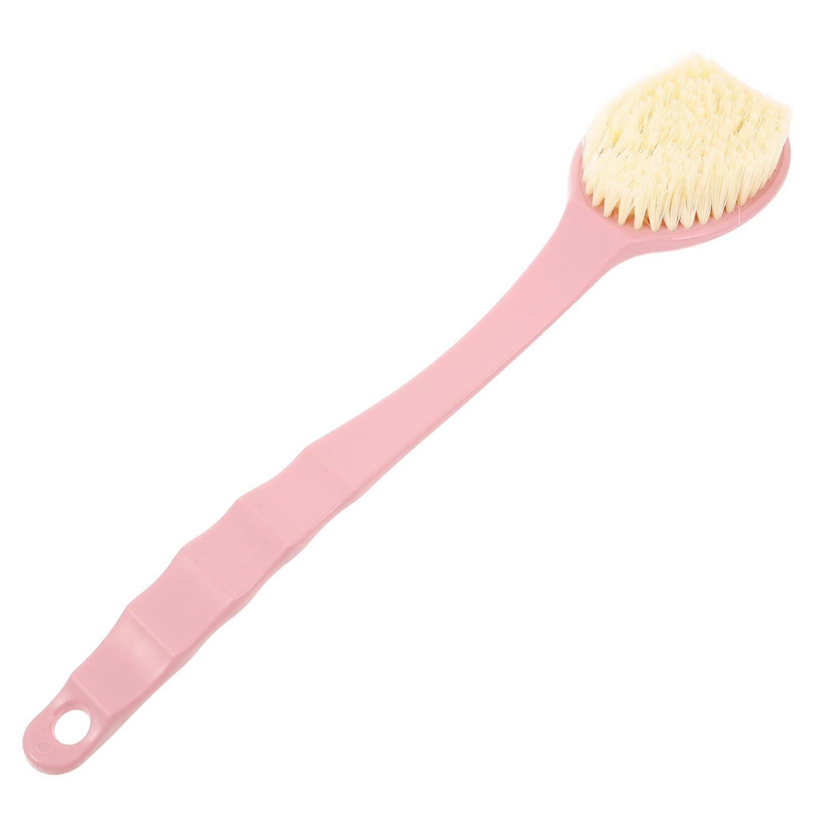 Body Scrub Brush with Medium Stiff Bristles, Long Handle Back Scrubber for Shower and Bath