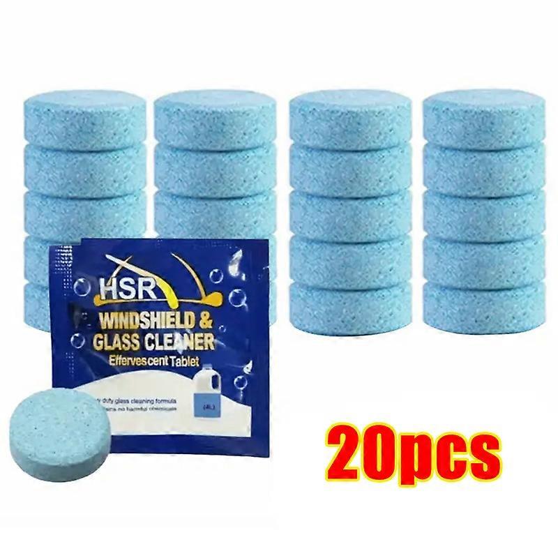 20/40pcs Solid Cleaner Car Windscreen Cleaner Effervescent Tablet Auto Wiper Glass Solid Cleaning Concentrated Tablets Detergent