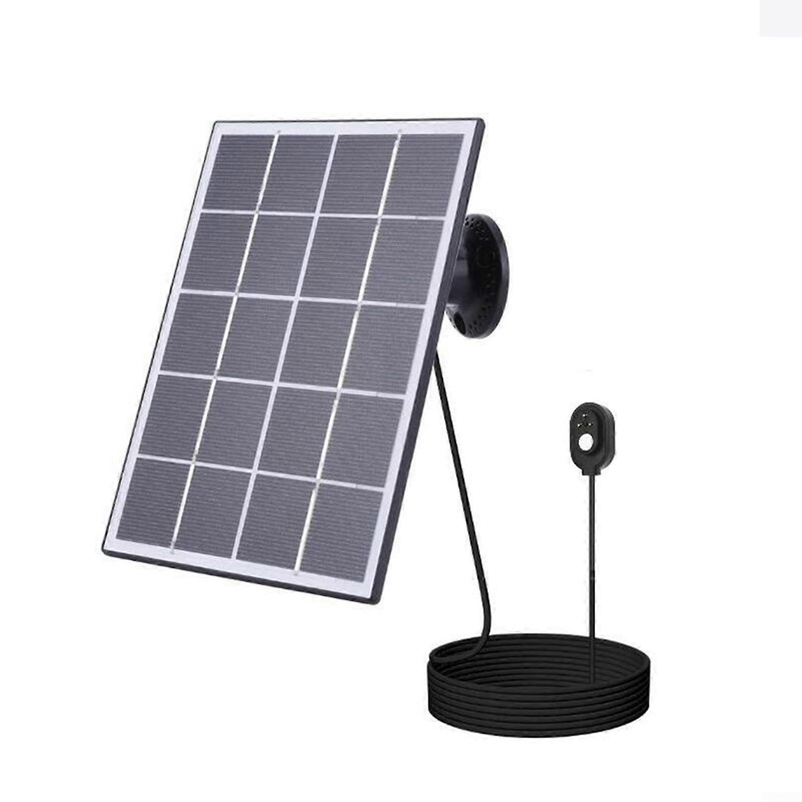 10W Solar Panel for Security Camera with Magnetic Mount and IP65 Weatherproof Protection Black