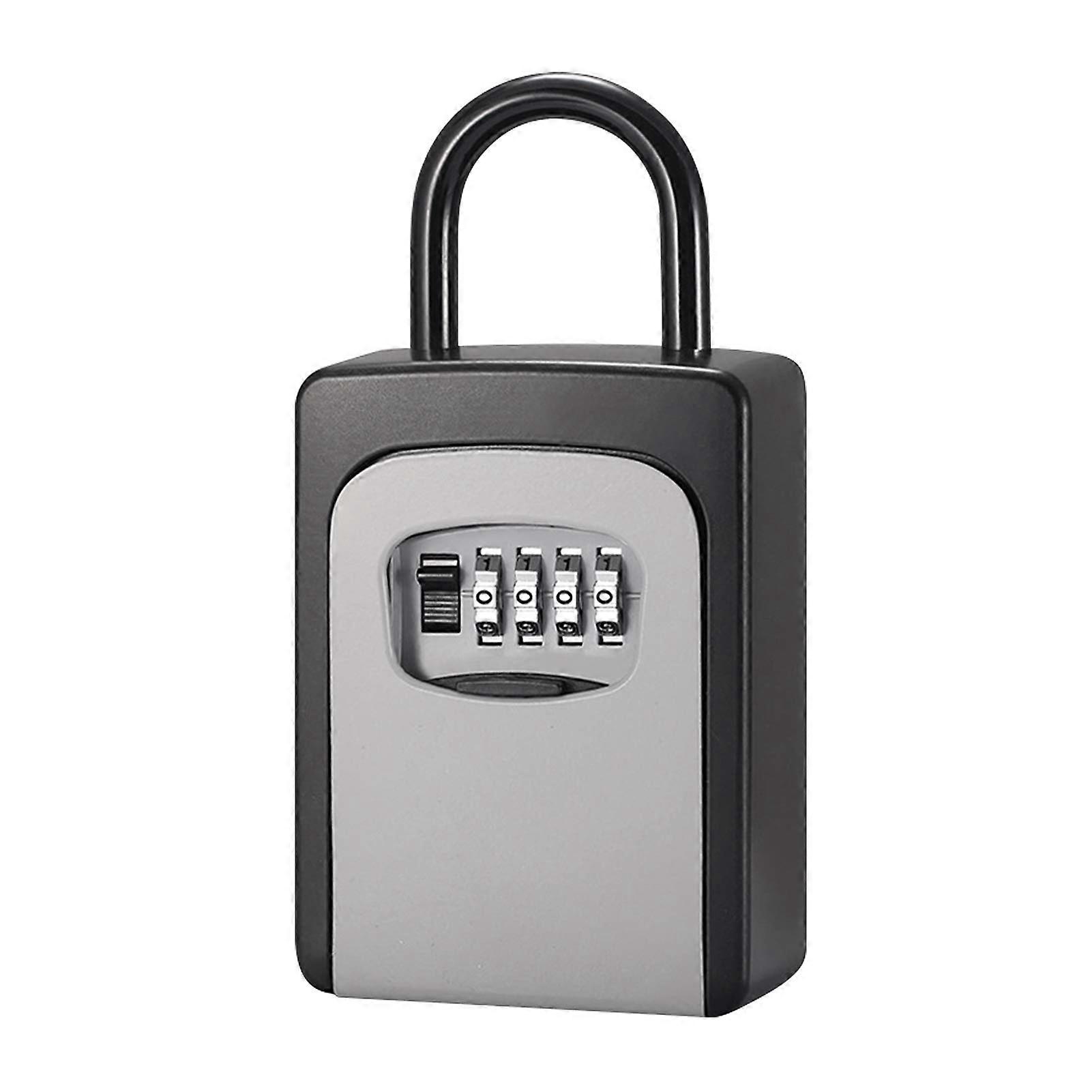 Key Lock Box with 4Digit Combination, Weatherproof Wall Mounted Key Safe for Home and Office