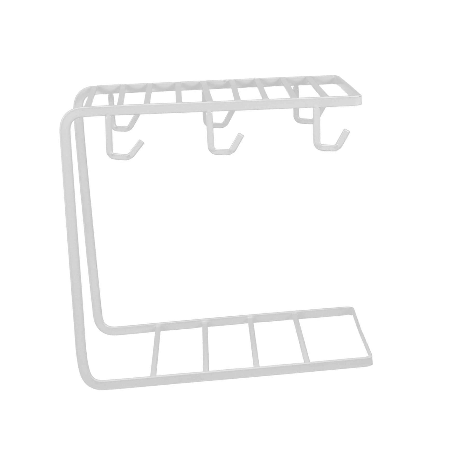 Mug Holder for Kitchen Counter, 6Cup Drying Rack Organizer with Fast Draining, White Stand