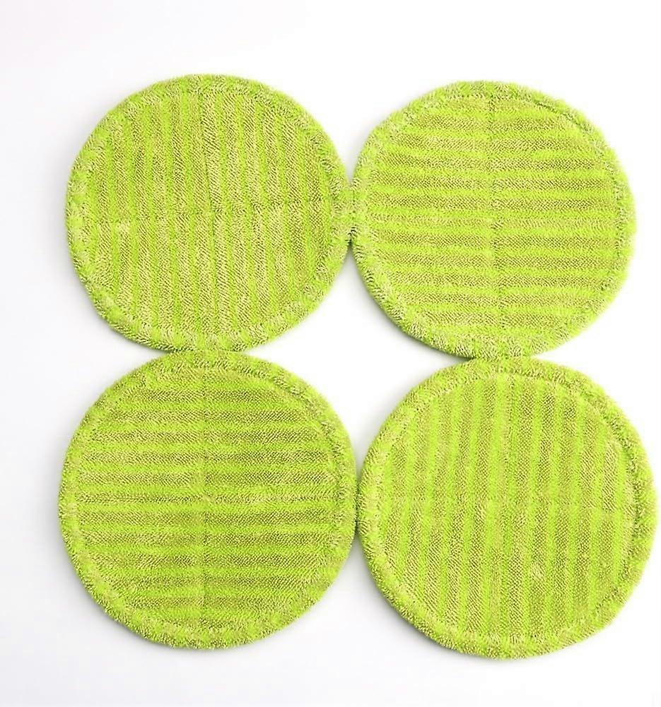 Electric Mop Replacement Pads Round Green 16cm Super Absorbent Reusable Microfiber Mop Pad Set