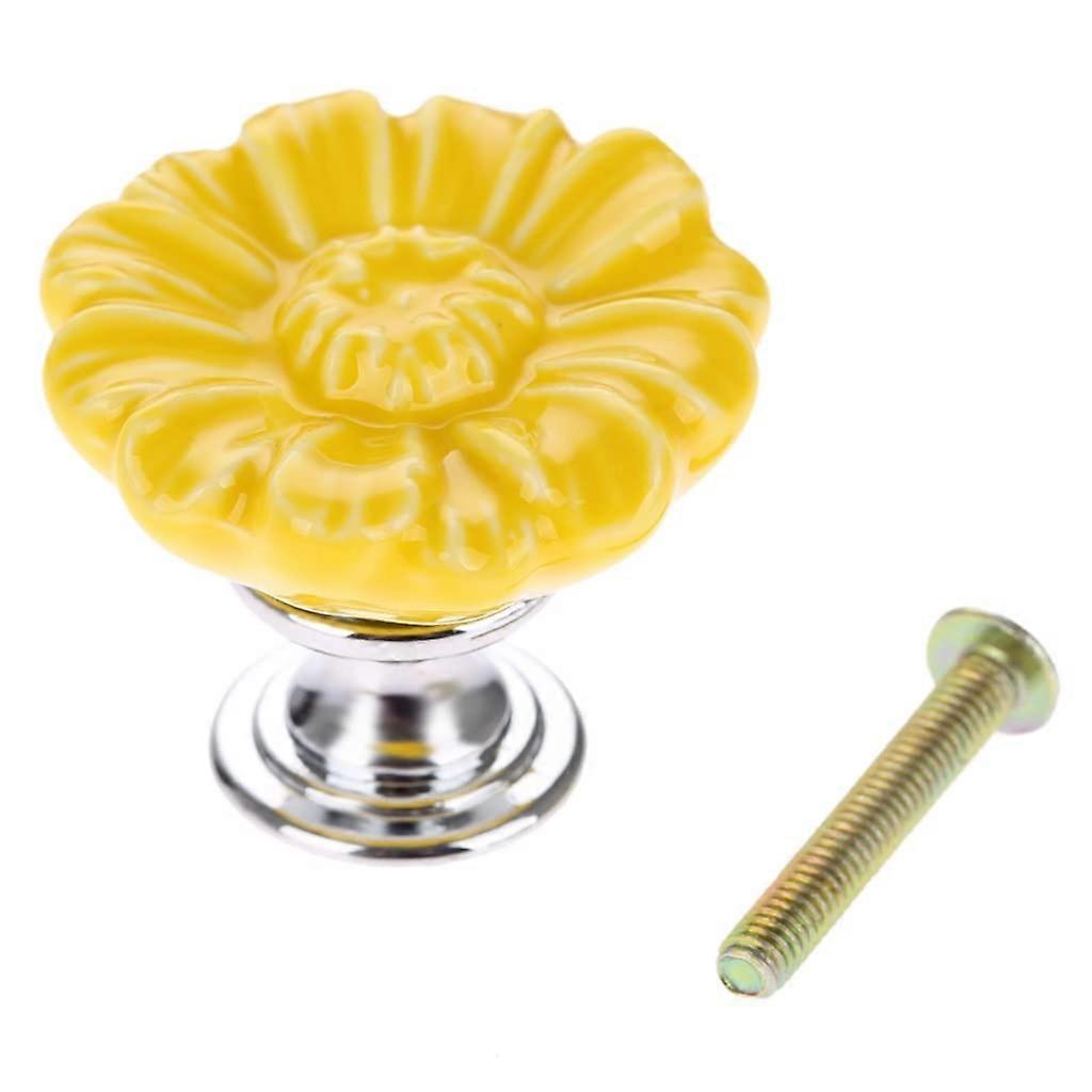 Ceramic Cabinet Handle Vintage Style Drawer Pull for Kitchen Cupboard Door White Dinosaur Design