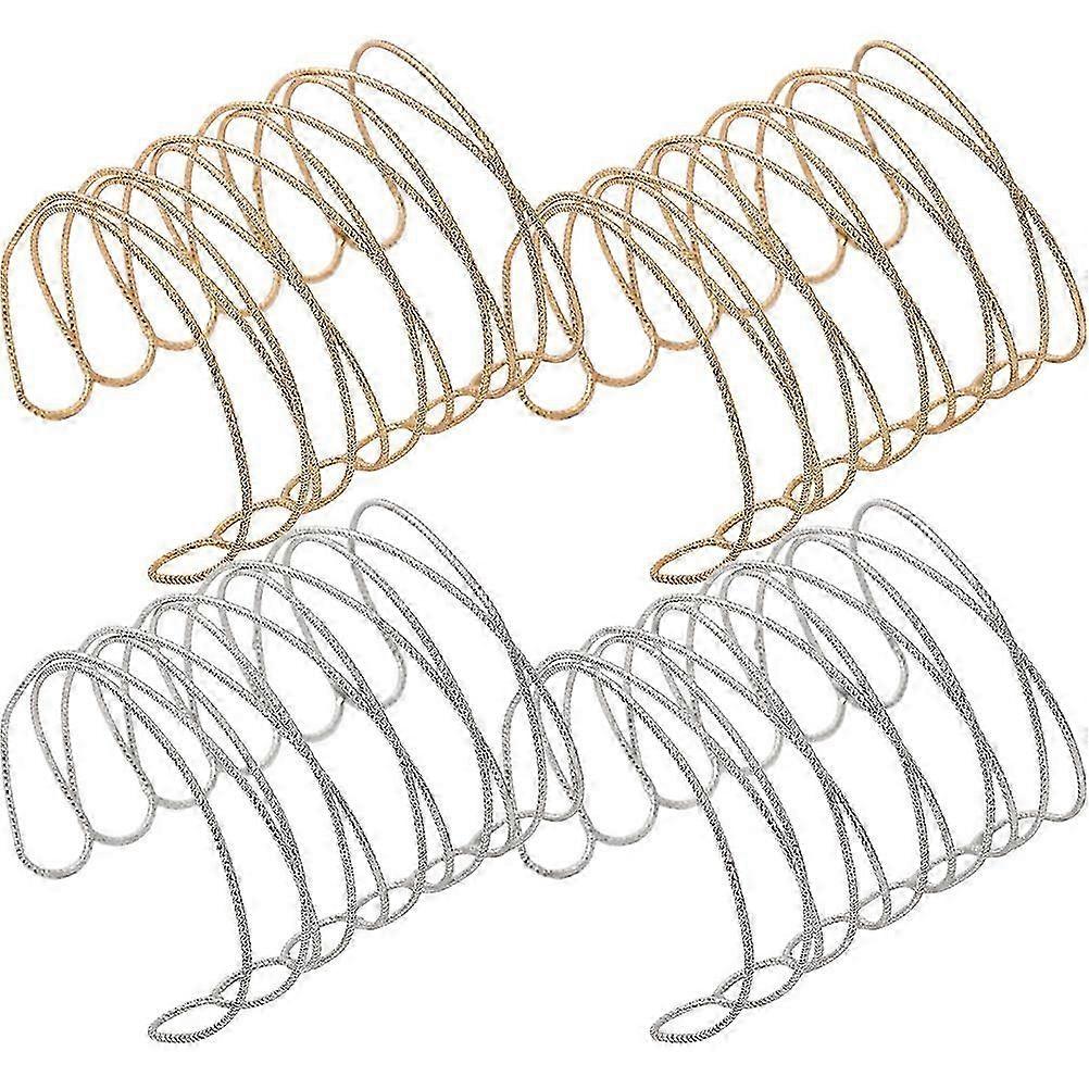 4Pcs Adjustable Open Bracelet Arm Cuff for Fashionable Look