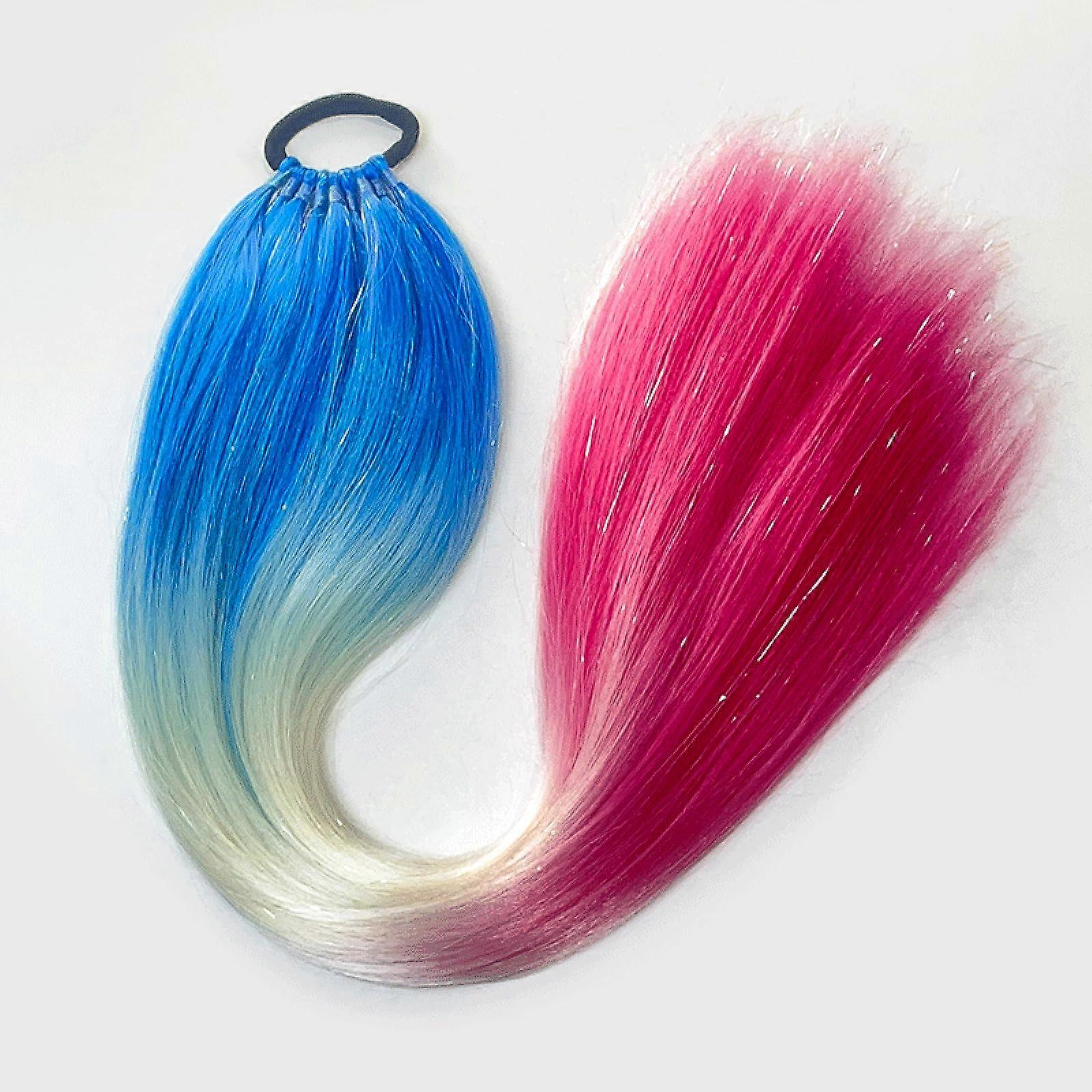 Braided Ponytail Wig with Colored Gradient Hair Extensions for Versatile Styling and Instant Volume Boost