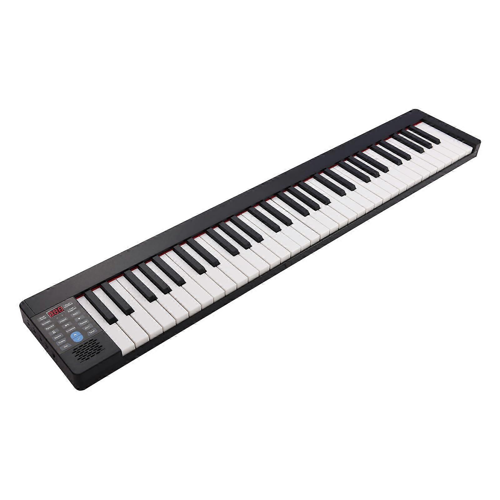 61 Key Digital Piano Foldable Design with Bluetooth, Rechargeable Touch Sensitive Keyboard Piano