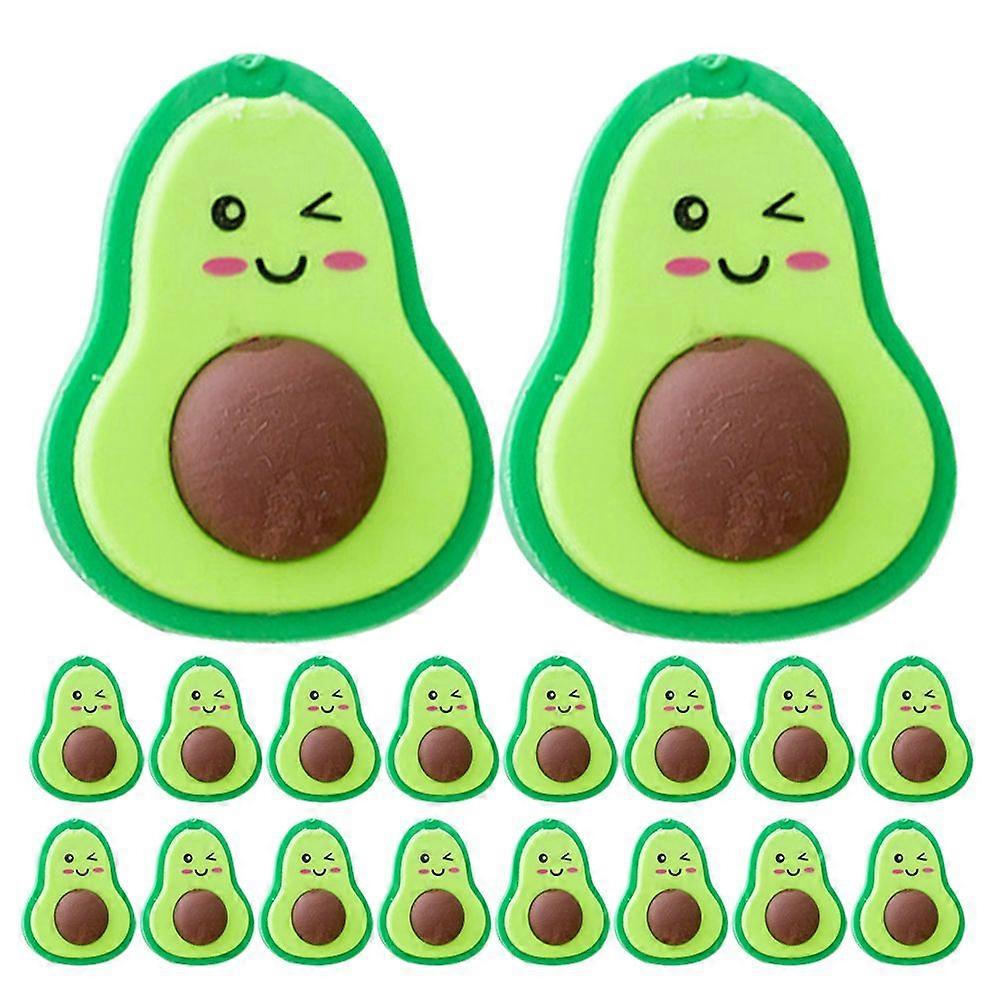 20pcs Portable Erasers Multi-function Pencil Erasers Cartoon Erasers Writing Supply (Mixed Style)