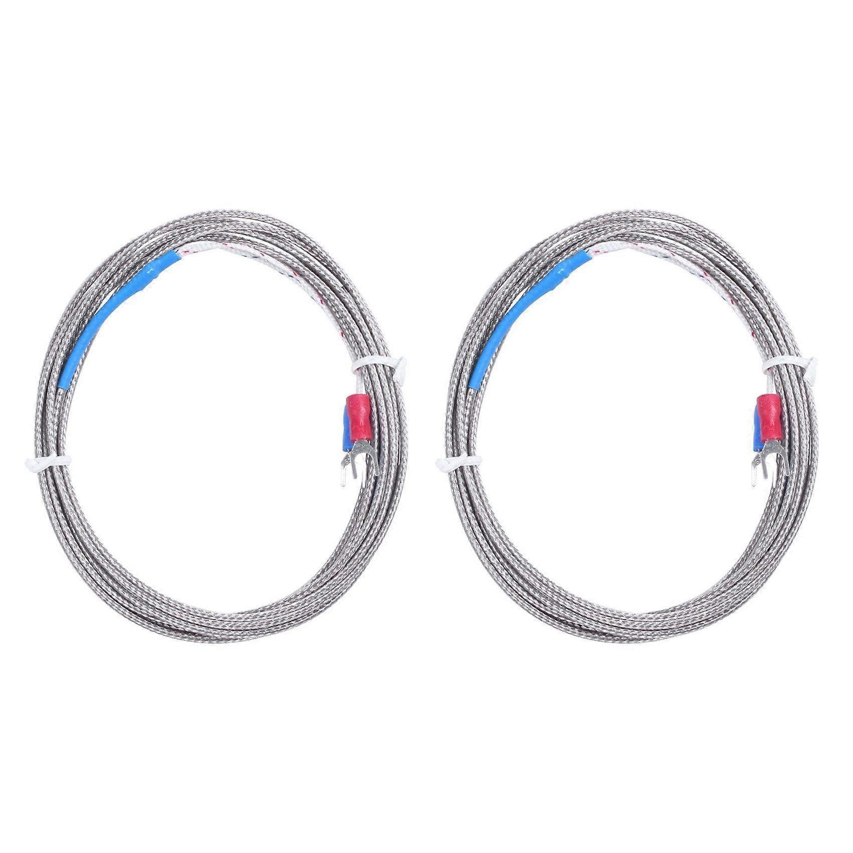 2pcs 9mm x 5mm Probe Ring K Type Thermocouple Temperature Sensor 2M 6.6Ft