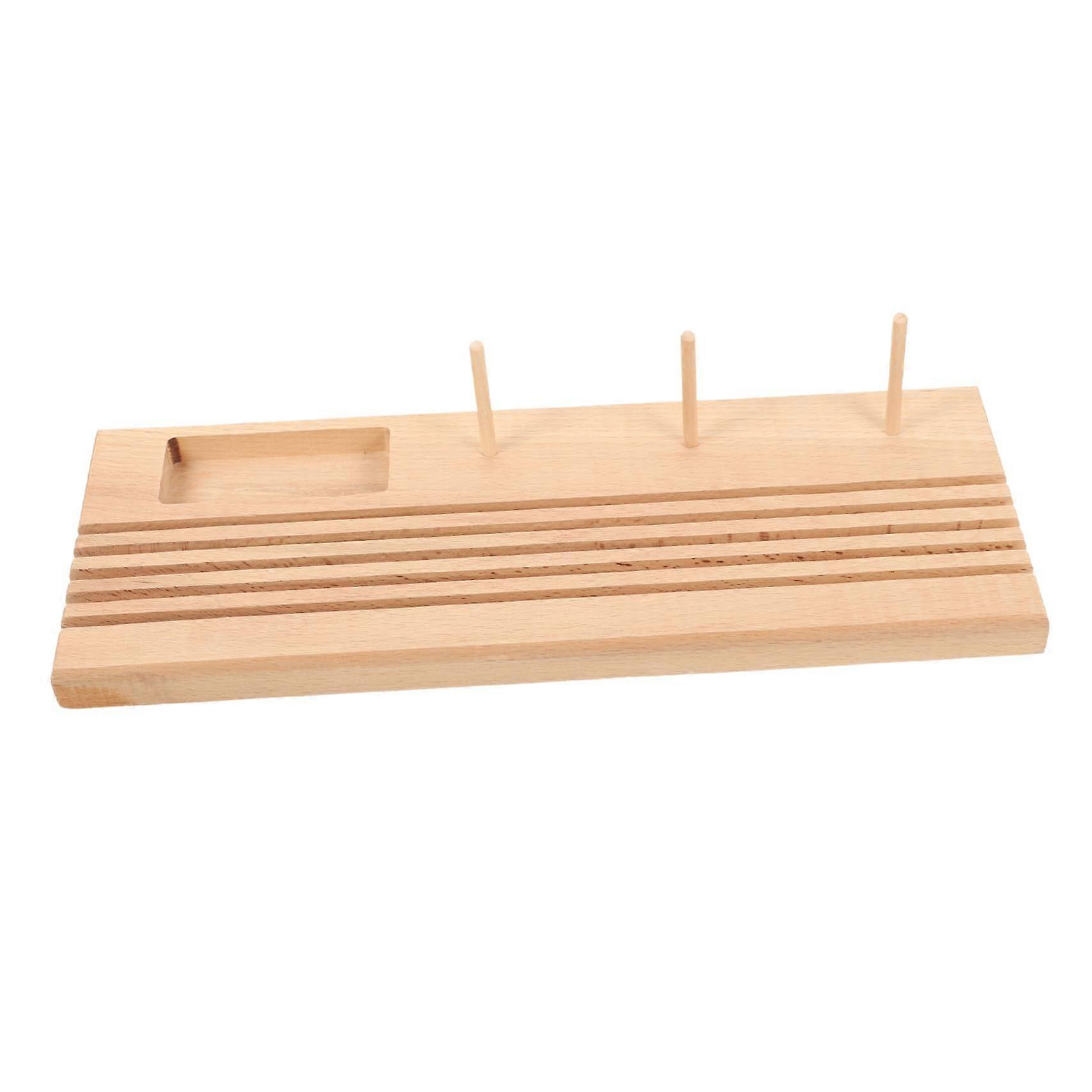 Wooden Thread Spool Holder for Sewing and Quilting, Tangle Organizer with Stable Support