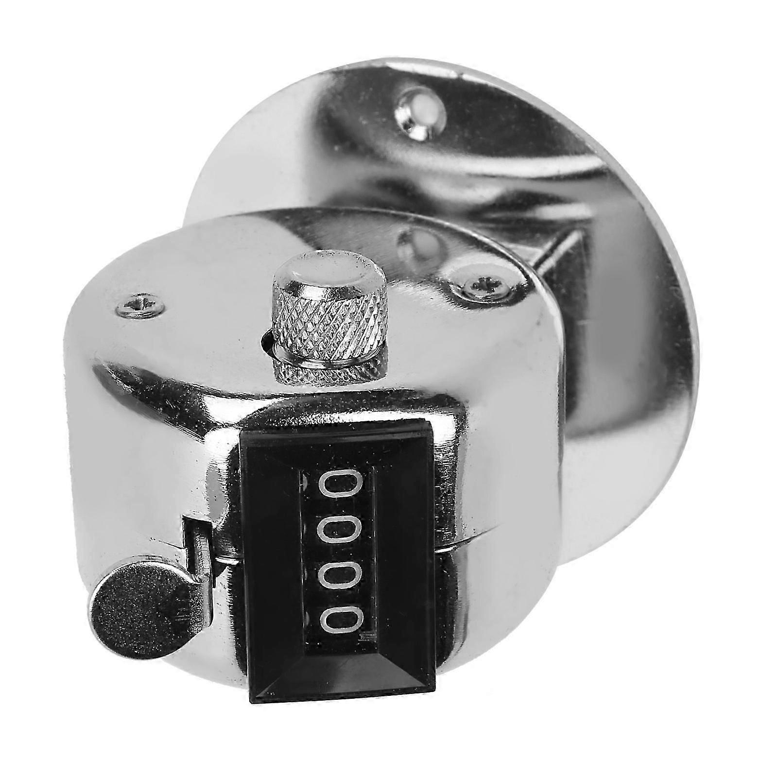 Stainless Steel 4-Digit Hand Tally Counter for Workshop Inventory