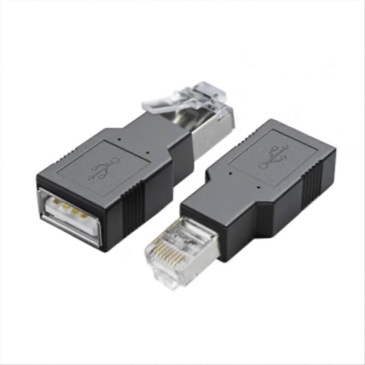 2Pcs USB to RJ45 Ethernet Adapter for Routers Computer