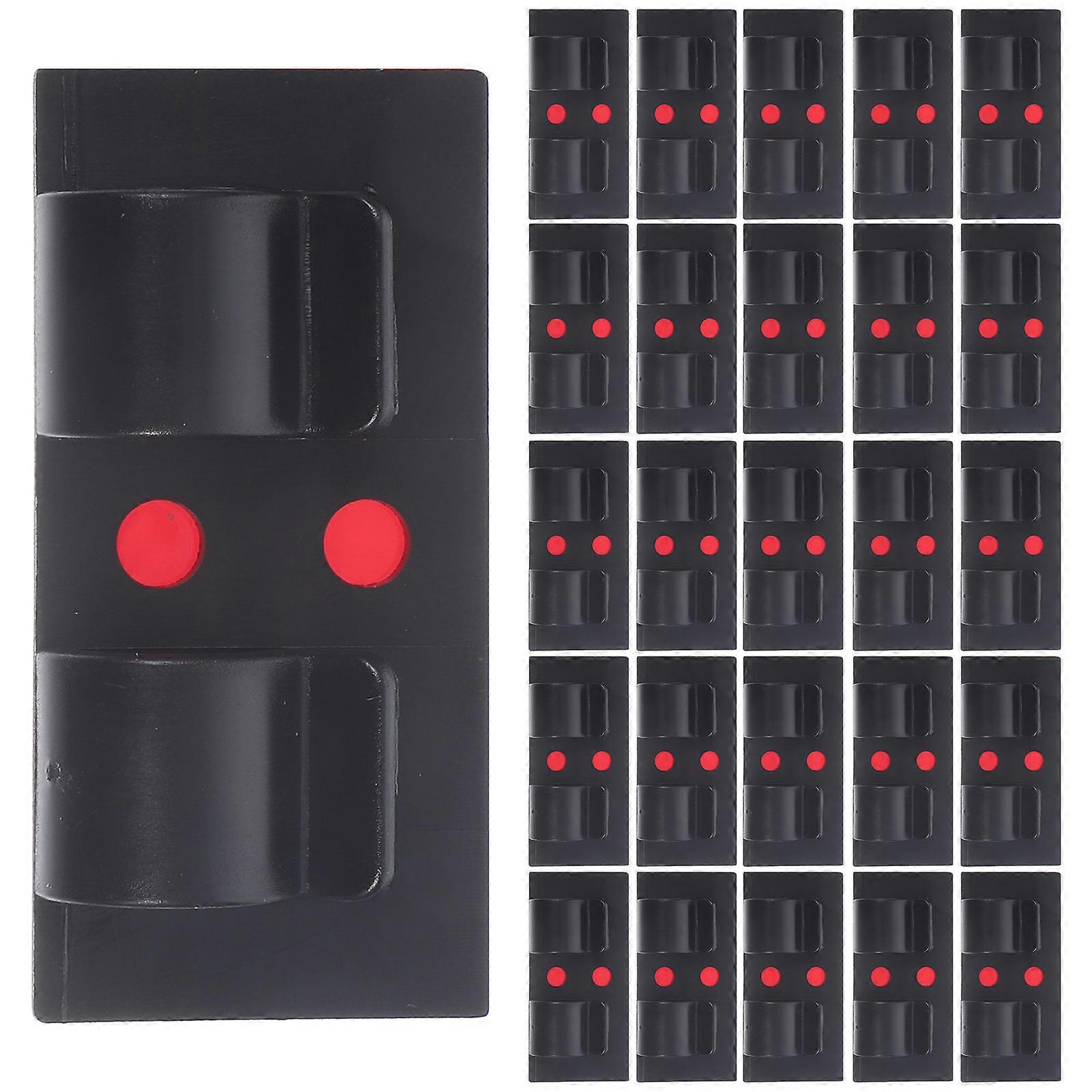 Wire Clips Adhesive Cable Organizer for Outdoor String Light 50Pcs Black Acrylic