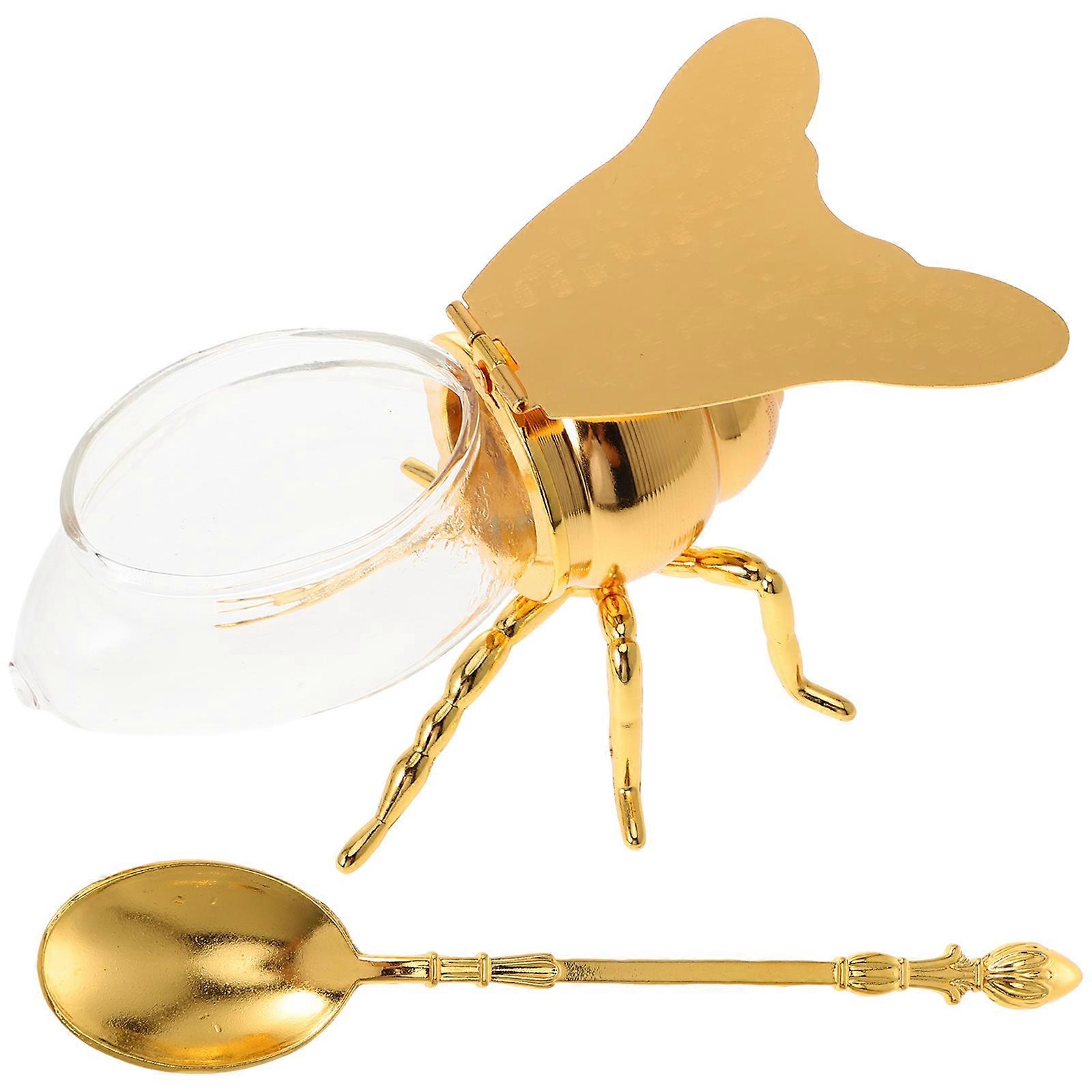 Golden Spice Jar Household Spice Container for Multi-Function Use