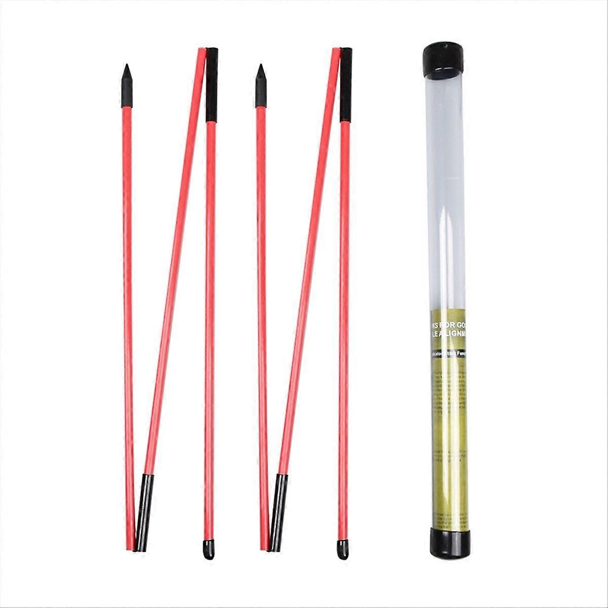 Golf Alignment Sticks Golf Practice Rods Putter Red Trainer Tools Golf Swing Training Tool