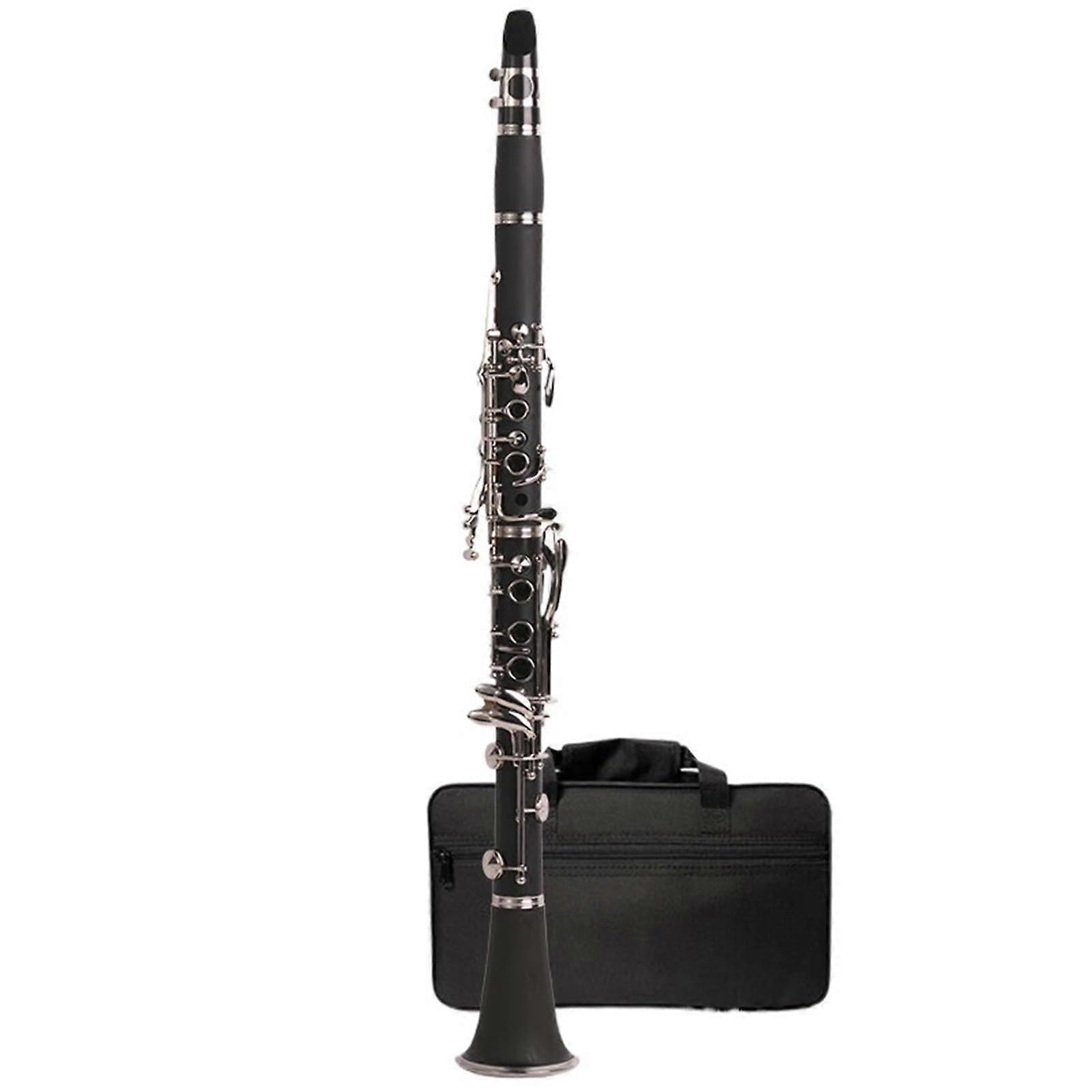 Professional B Flat Clarinet with Durable Bakelite Body and Responsive Copper Keys for Beginners