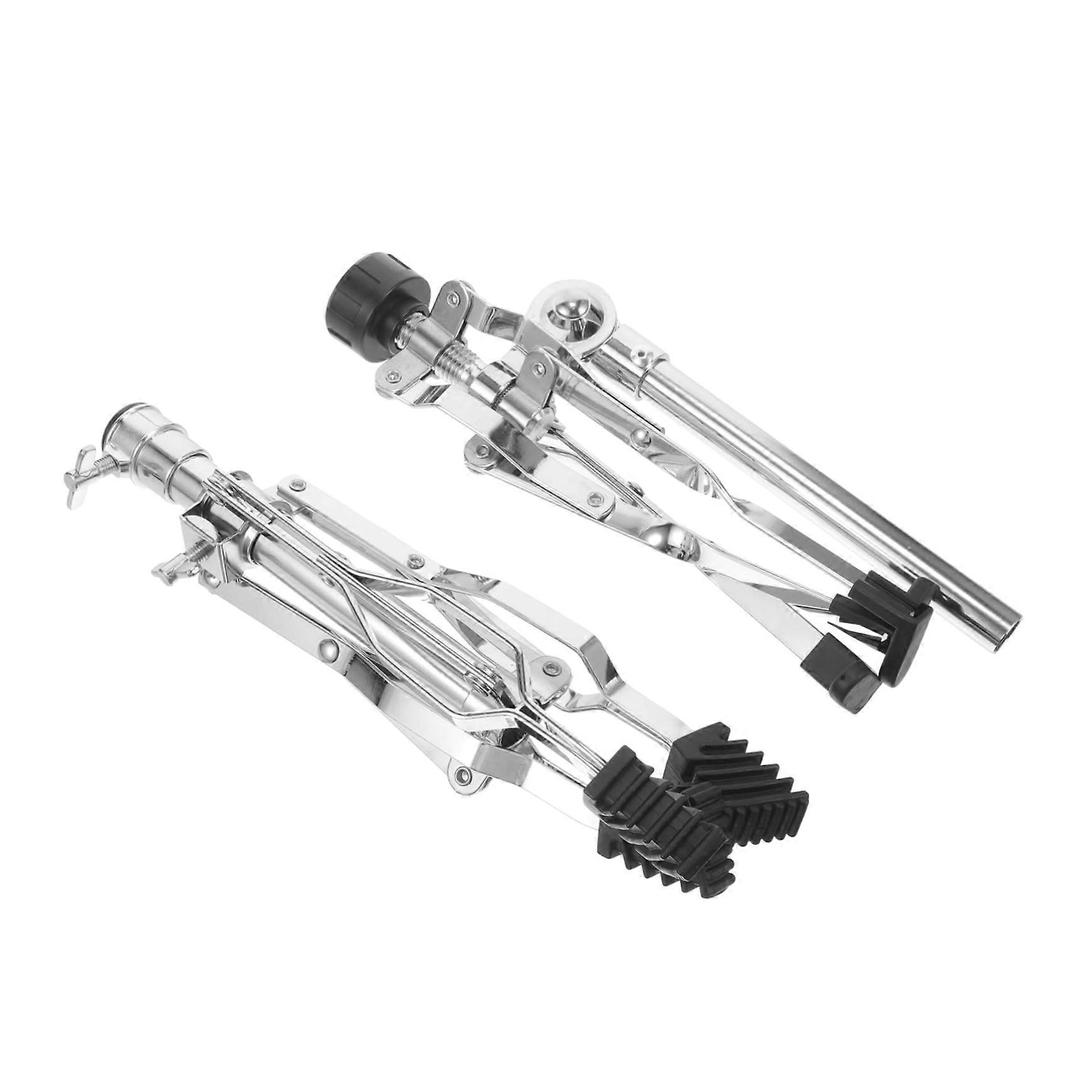 Adjustable Snare Drum Stand with Double Leg Stability and Builtin Storage Shelf for Practice