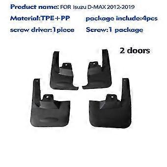 TIL ISUZU D-MAX DMAX KB RT50 2012-2019 Stænkskærm Fender Mudderklapbeskyttere Stænk Stænklapper Biltilbehør Front Bageste 4stk