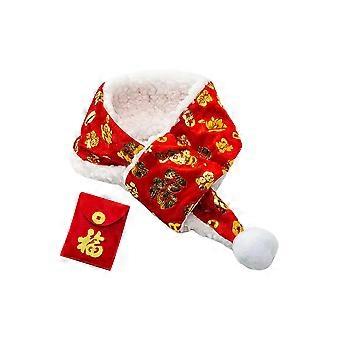 1 Set New Year Cat Scarf Decorative Pet Scarf Little Puppy Collar Photo Prop