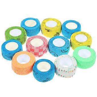 Pet Medical Bandages for Sports Use 12Pcs Cartoon Pet Wrap Bandages