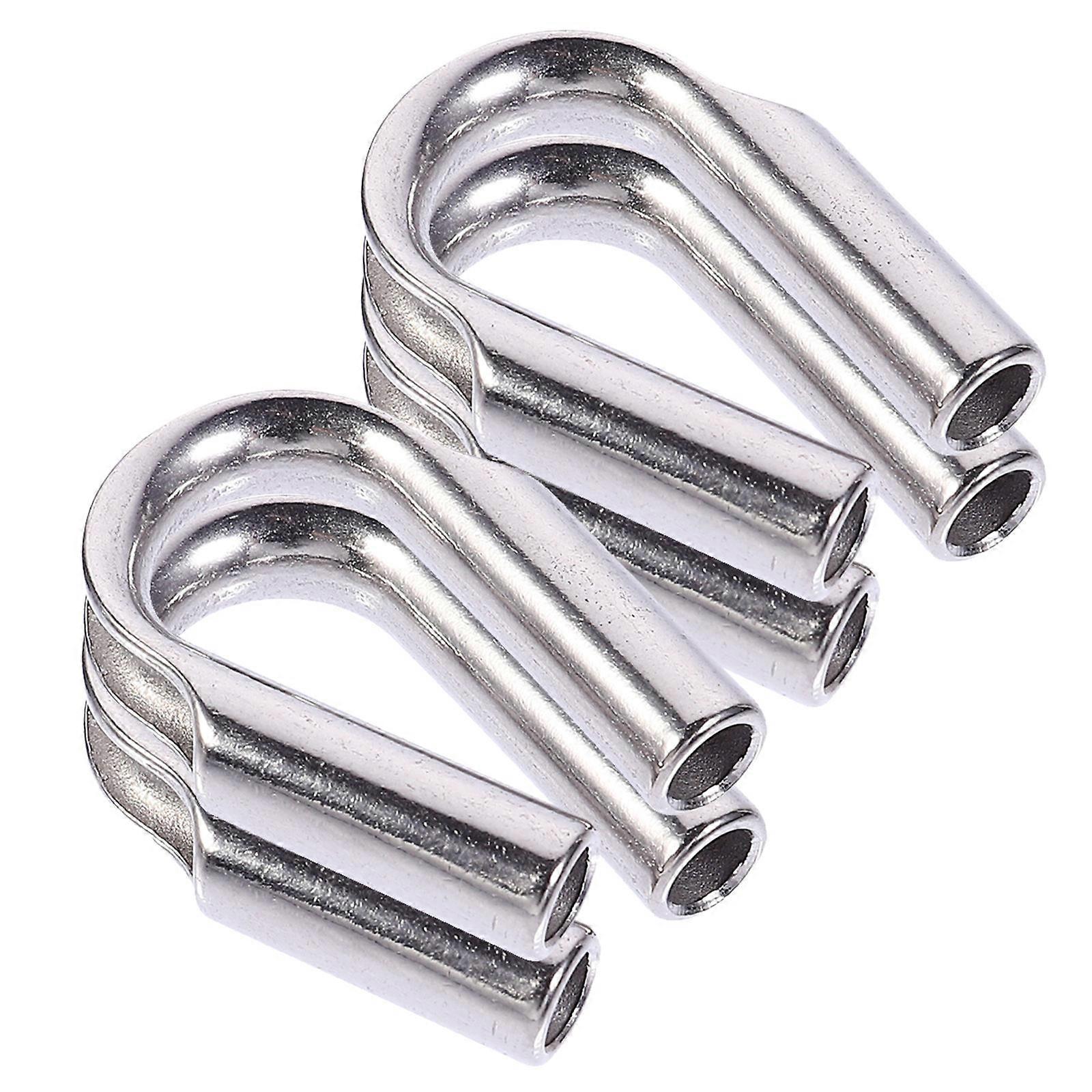 Stainless Cable Clamps Thimble Rigging for Cable Fixing Workpiece 8Pcs