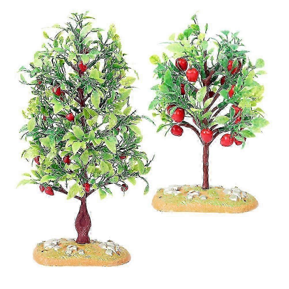 Fruit Tree Ornament Tree Model Simulation for Decor 10Pcs Plastic Mini