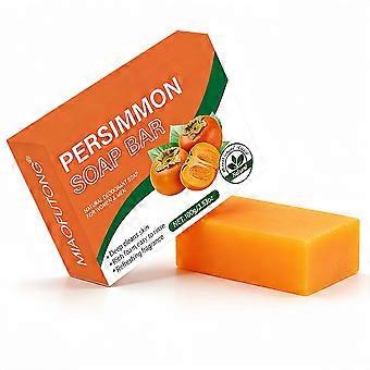 Persimmon & Green Tea Extract Deodorant Soap Bar, Natural Odor Control for Nonenal & Body Odor, Deep Cleansing & Refreshing Body Soap for Men & Women,