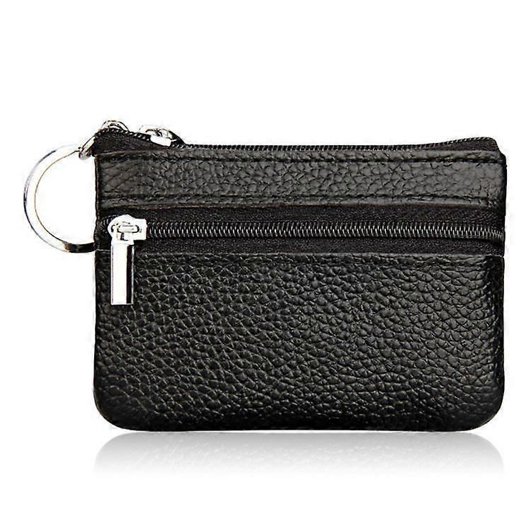 Leather Zipper Key Coin Purse