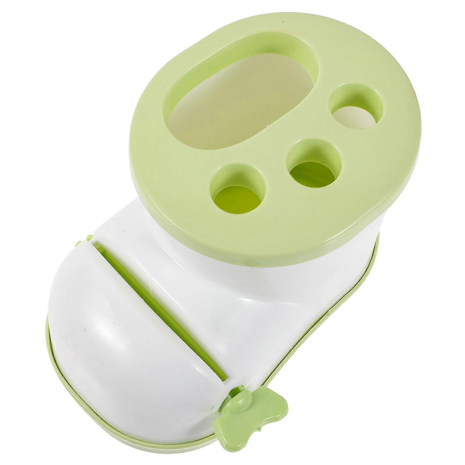 Toothbrush Holder Plastic Bathroom Organizer for Storage with Toothpaste Squeezer