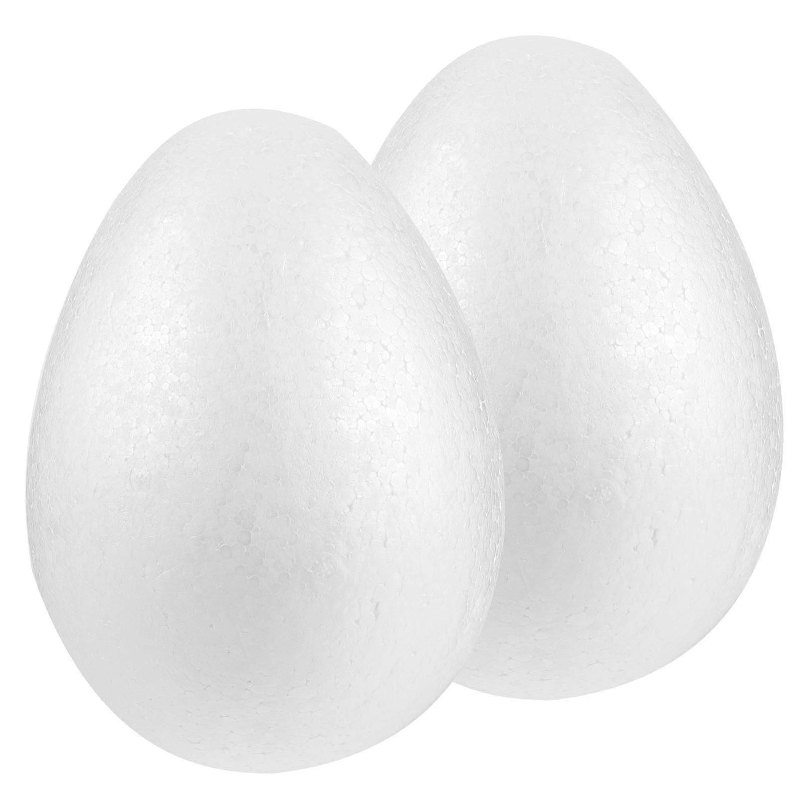 White Painting Eggs Foam Eggs for Easter DIY Craft Projects 4Pcs Set