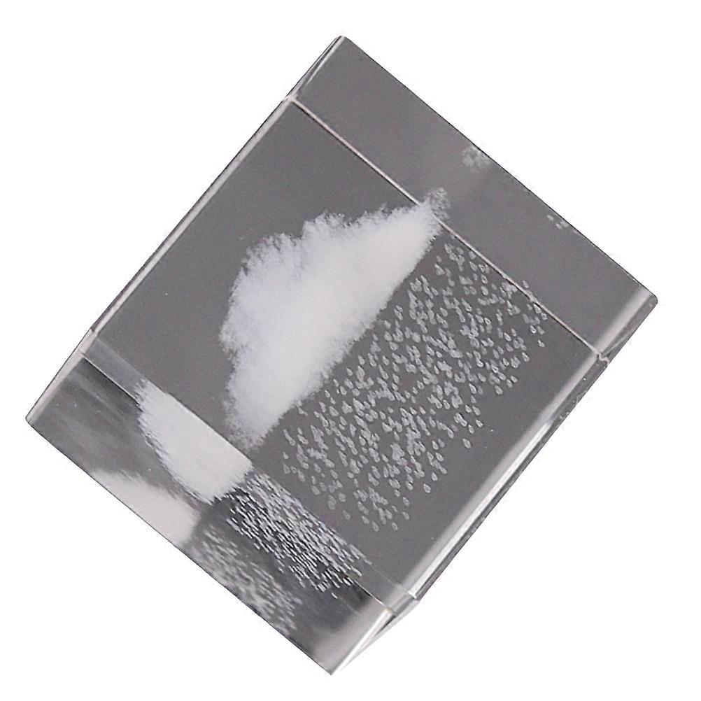 Crystal Decor Cube Featuring Clouds Crystal Adorn for Table Decor