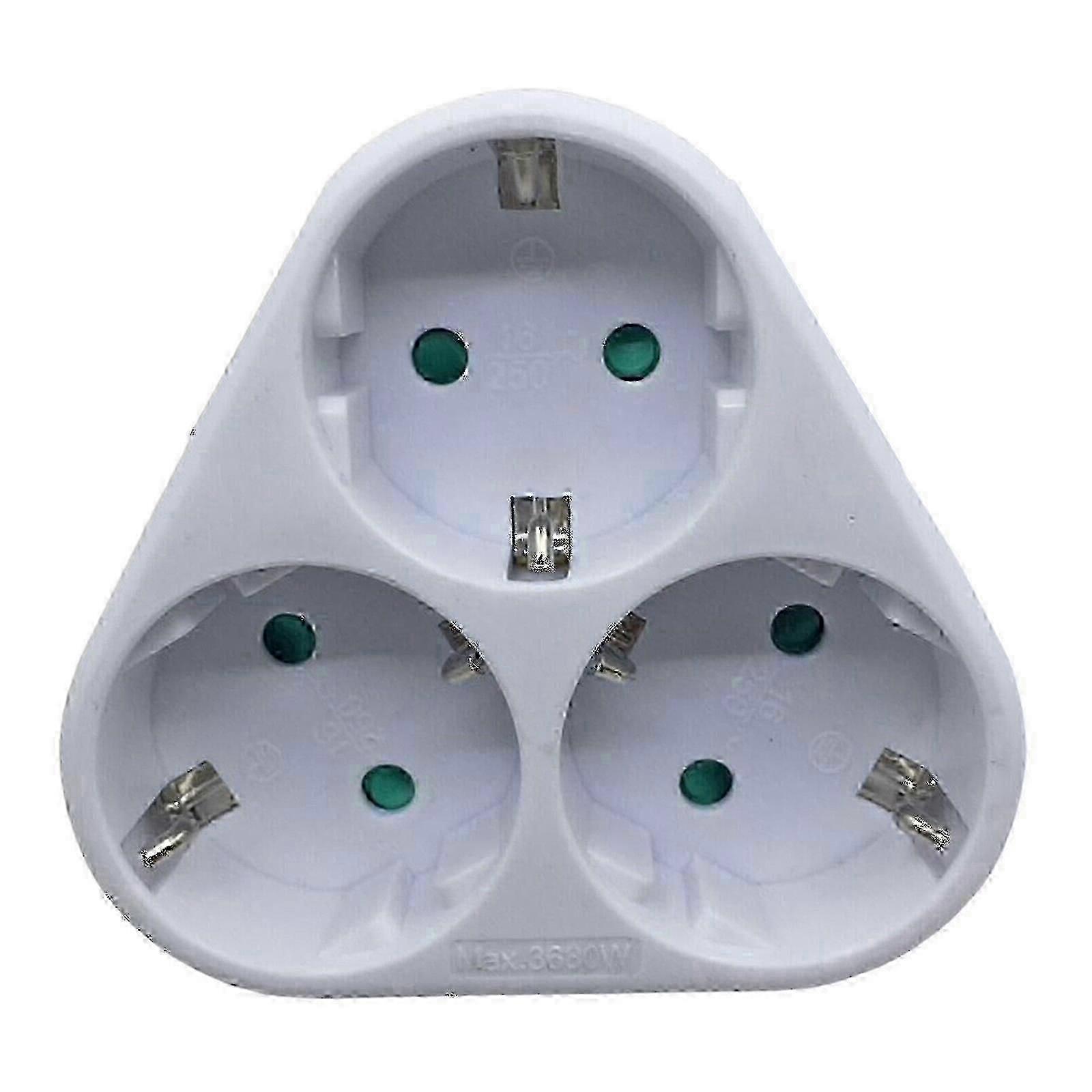 3-Way EU Socket Power Strip, Multiple Socket Outlet Distributor by Wyelv
