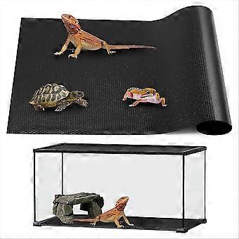 Tapete de Réptil para Lagartixa Leopardo 18x36 Polegadas Preto