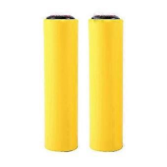 1 par de cubierta de agarre de barra de sílice de alta densidad con tapones para manillar de bicicleta de 18 mm de diámetro (amarillo)