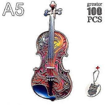 2026 Wooden animal Jigsaw Puzzles Colorful Music Cello 3D Puzzle Gift Puzzle Fabulous Interactive Gift For Adults Kids Educational