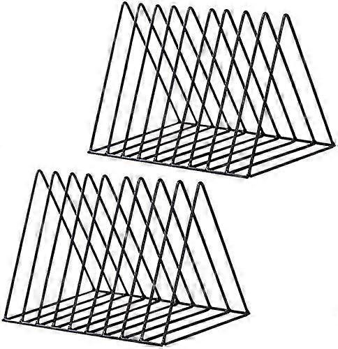 Office Triangle Table Top Iron Storage Libreria (nero) 2 Pezzi