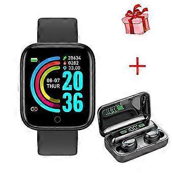 Y68 Reloj inteligente multifuncional Teléfono conectado Bluetooth para adultos Música Fitness Pulsera deportiva Auriculares Bluetooth inalámbricos