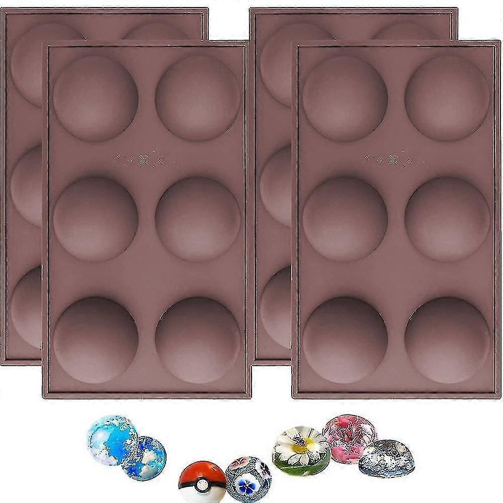 6-cavity Semicircle Silicone Mold, Candy Mold Teacake Bakeware Set