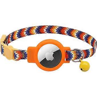 Airtag Cat Collar,Cat Collar Breakaway with Bells,Cute Kitty Collar with Apple Airtag Cat Collar HolderAdjustable 7-11.8 Inch for Cats and Small DogsP