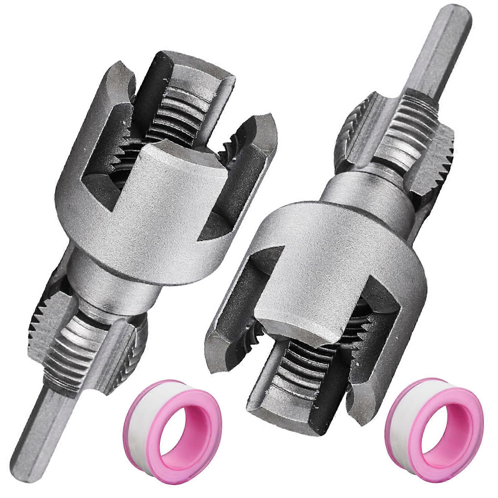 PVC Thread Maker Tool for Electric Drill Plastic Pipe Threader 1/2inch 3/4inch PVC Pipe Threading Dies Pipe Threader Multicolor