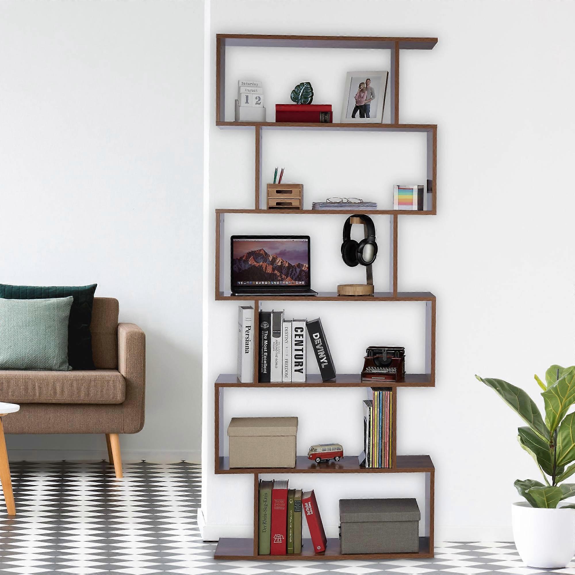 High bookcase brown
