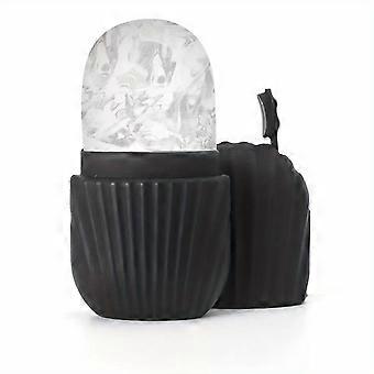 Silicone Facial Ice Roller, Scallop-Shaped Marble Texture Freezing Head, for Face Eye Body Massage, Reusable Skincare Tool