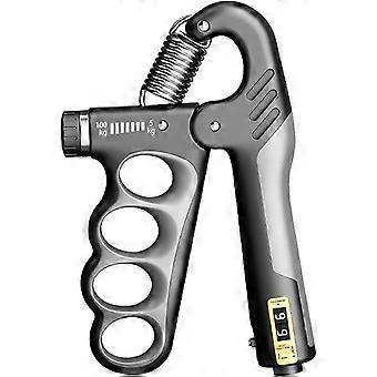 Hand Grip Strengthener, Forearm Grip Strengthener, Adjustable Resistance, 5-100Kg(Gray)