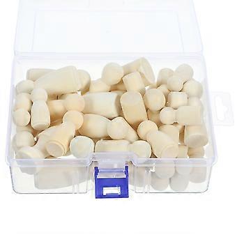 36pcs DIY Wooden Peg Dolls Unpainted Natural Wooden Small DIY Doll Crafts