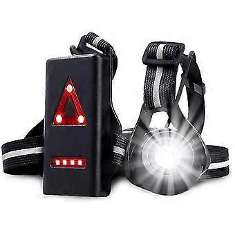 USB oplaadbare looplicht LED running chest light - verstelbare 90 haakse borstlamp