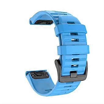 Watch Band for Garmin Fenix 7S 20mm Blue Silicone Quick Release Strap Soft Sweat Resistant Sport Wristband
