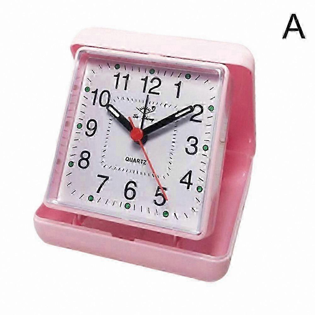 Silent No-Tick Alarm Clock with Snooze, Small Portable Bedside Clock