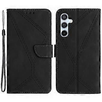 Per Samsung Galaxy A05s 4g Custodia Pu Portafoglio In Pelle Impressa Linea Copertura Del Telefono