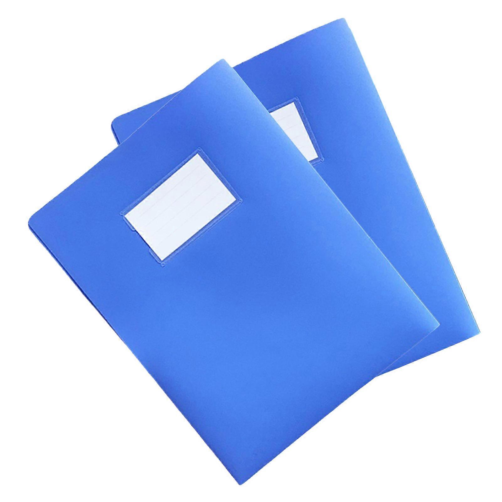 2PCS Two Pocket Folder 9x12in File Folder Letter Size Folder for File Document Office Paper Organization Classification  Blue